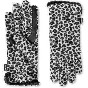 Women's Snow Leopard Comfortable Stretch Fleece Lining Cold Weather Gloves